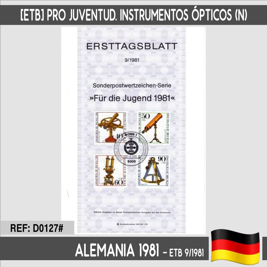 Allemagne 1981. [ETB] Pro Juventud. Instruments d’optique (N)