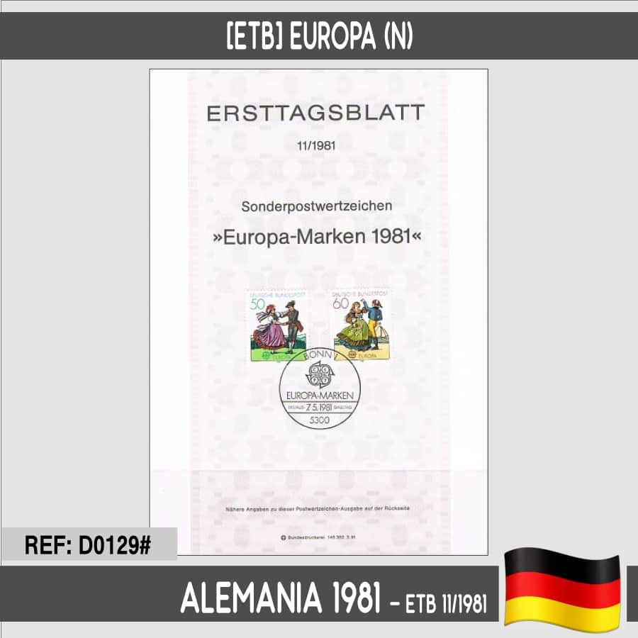 Alemania 1981. [ETB] Europa. Folklore (N)