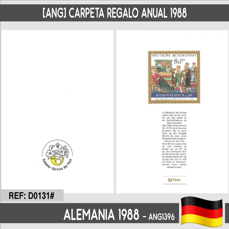 Allemagne en 1988. [D0131] Carte cadeau annuelle (N)