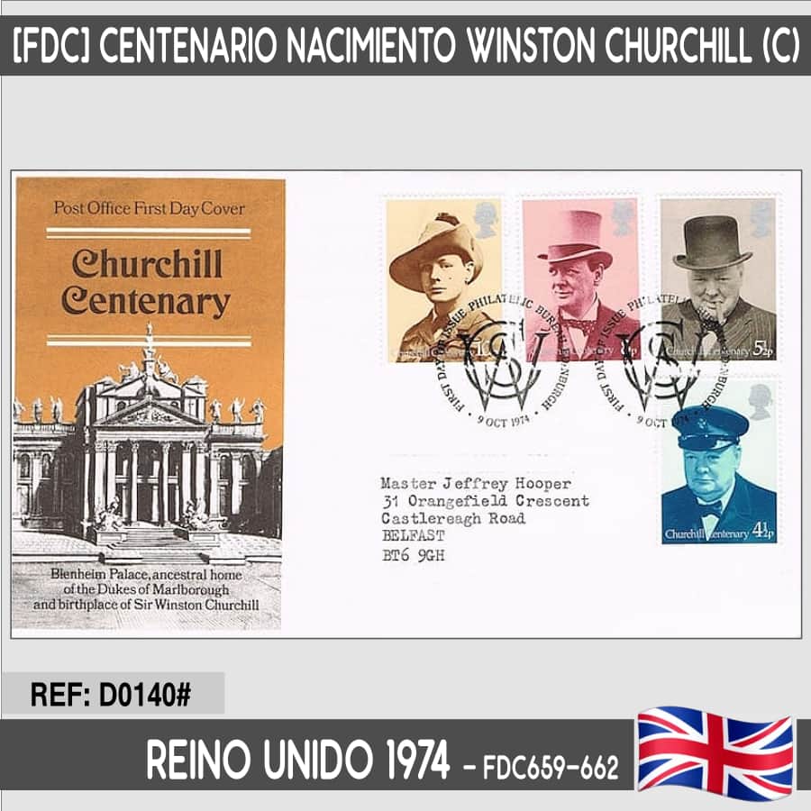 Gran Bretaña 1974 [FDC] Centenario nacimiento Winston Churchill (C)