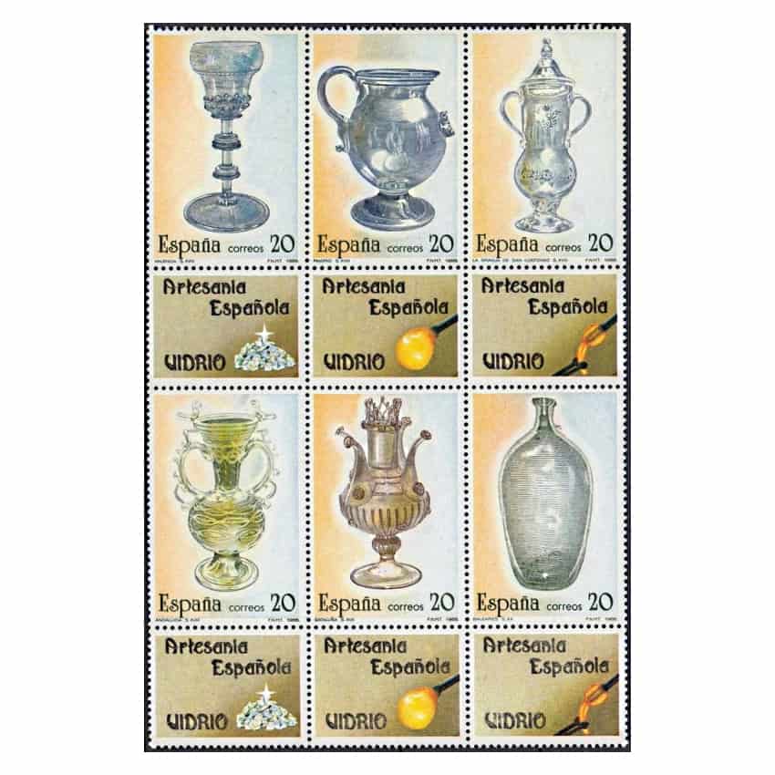 España 1988, HB Artesanía Española: Vidrio (MNH) - EDIFIL 2941-2946