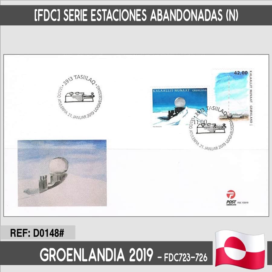 Groenlandia 2019 [FDC] Estaciones abandonadas (N)