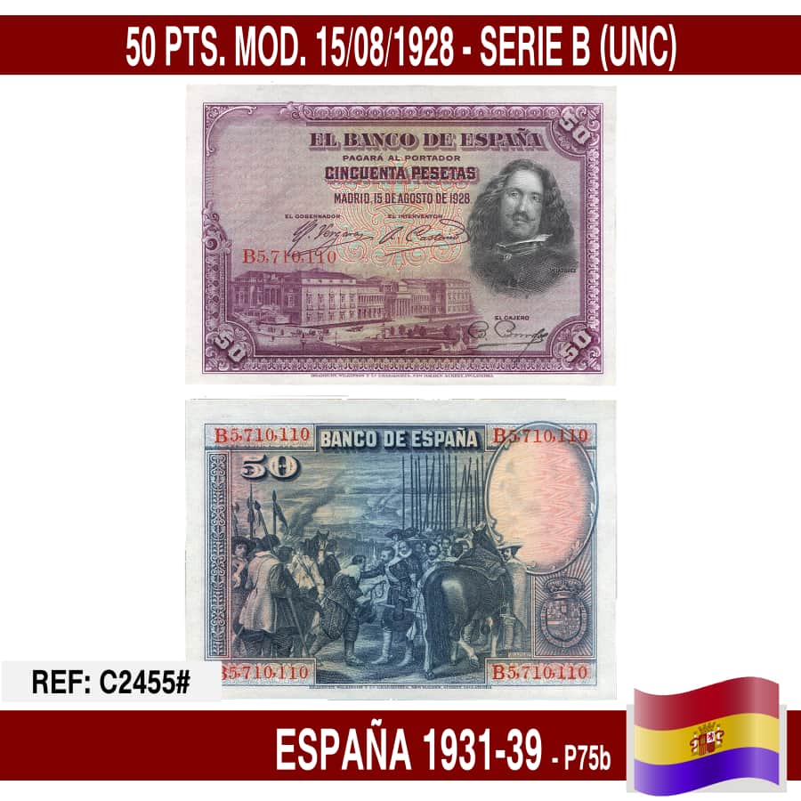 Spain 1931-1939. 50 pts. II REPUBLIC (UNC)