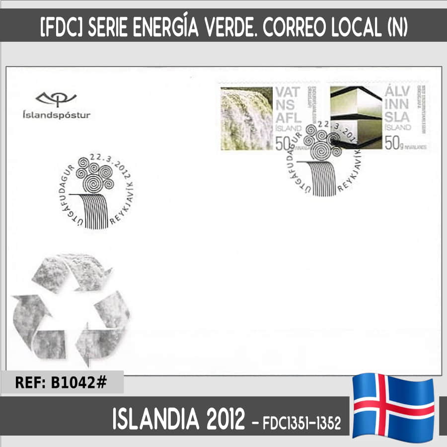 Iceland 2012 [FDC] Green Energy. Local Mail (N)