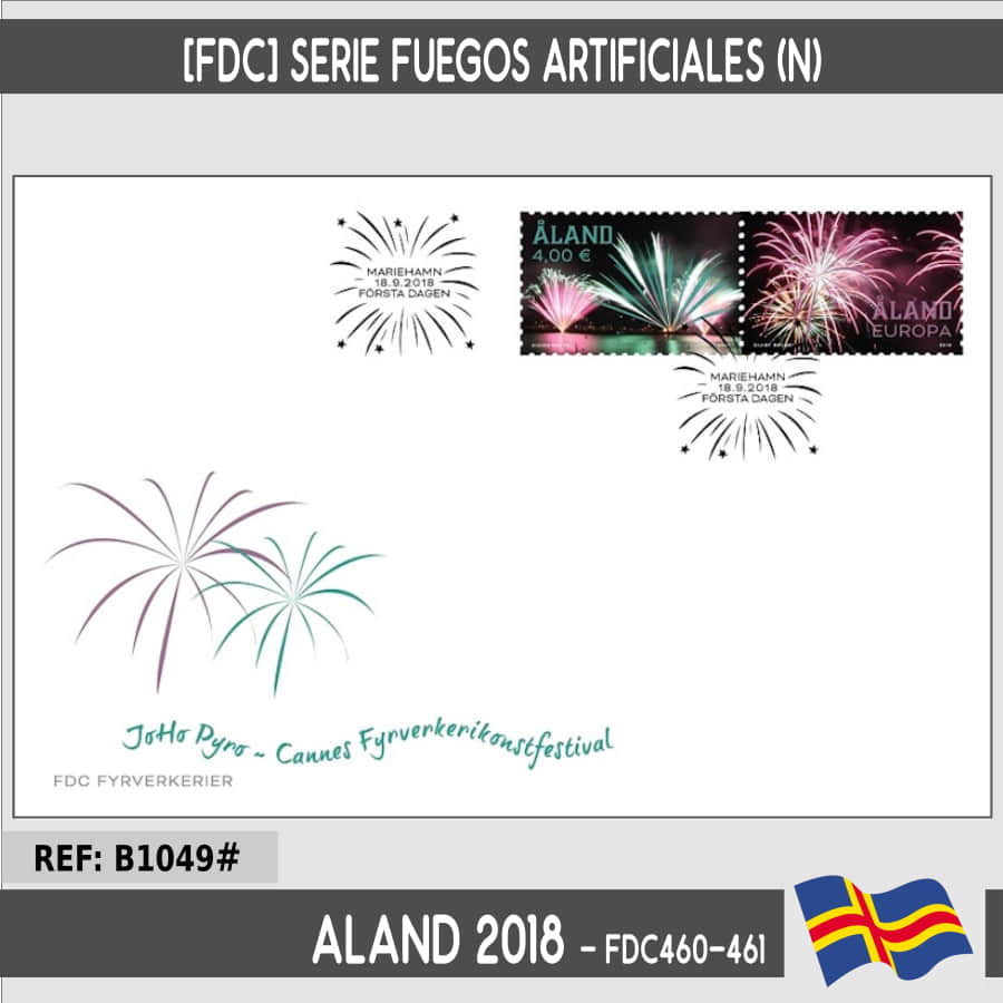 Aland 2018 [FDC] Serie Feuerwerk (N)