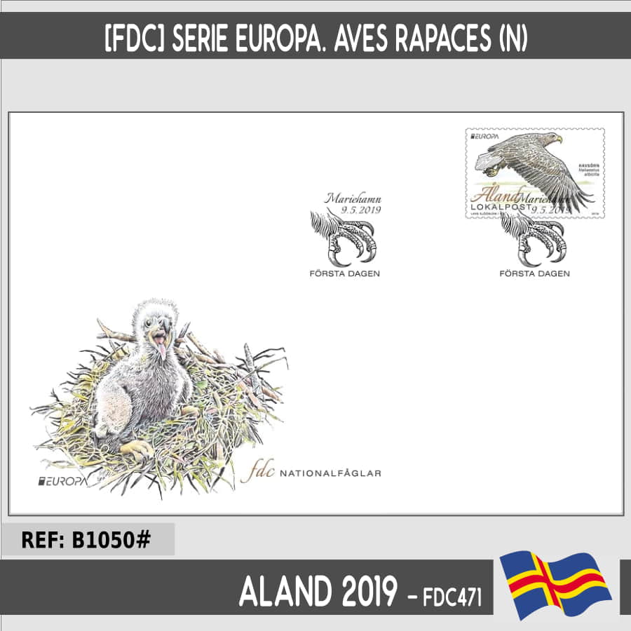 Aland 2019 [FDC] Europe: Birds of prey (N)