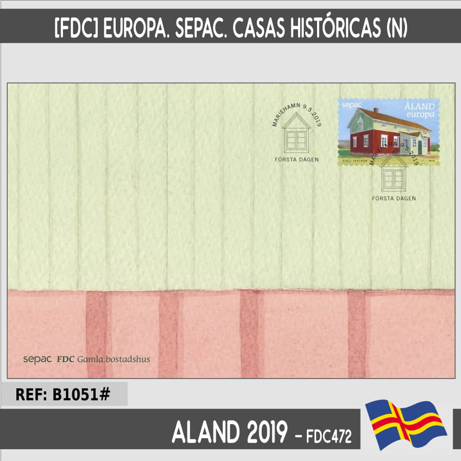 Aland 2019 [FDC] Sepac. Old residential houses (N)