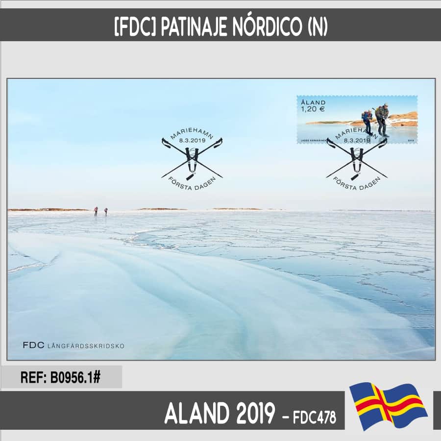 Aland 2019 [FDC] Nordic Skating (N)