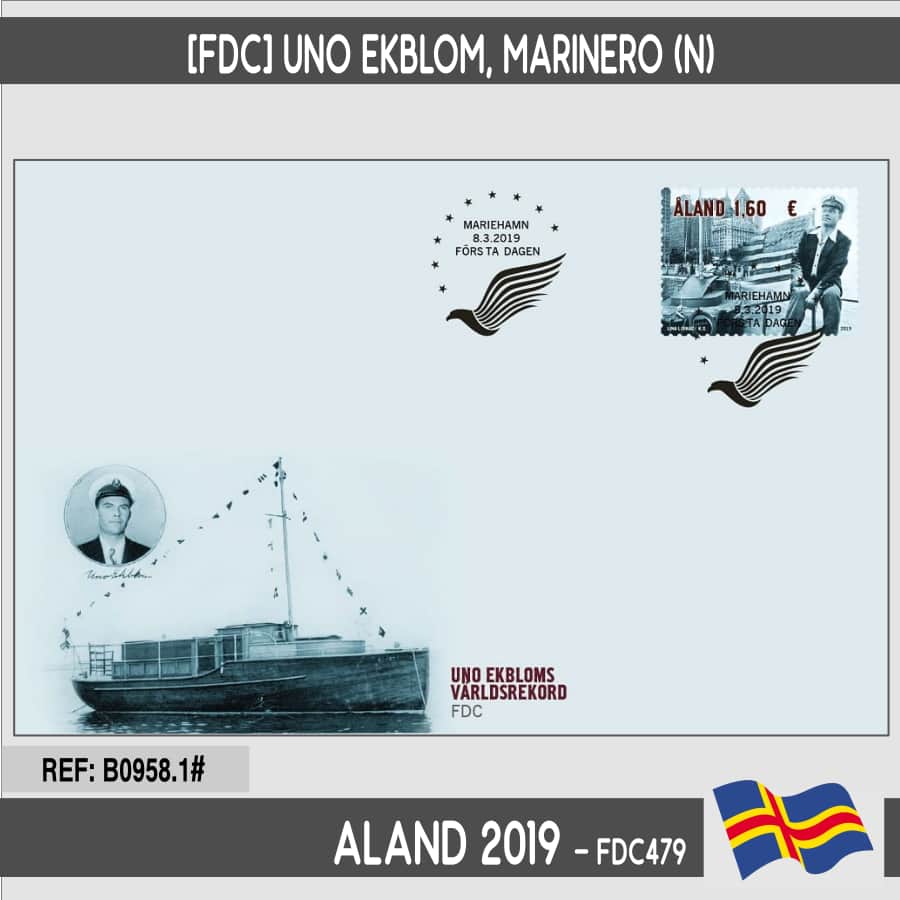 Aland 2019 [FDC] Uno Ekblom, Marin (N)