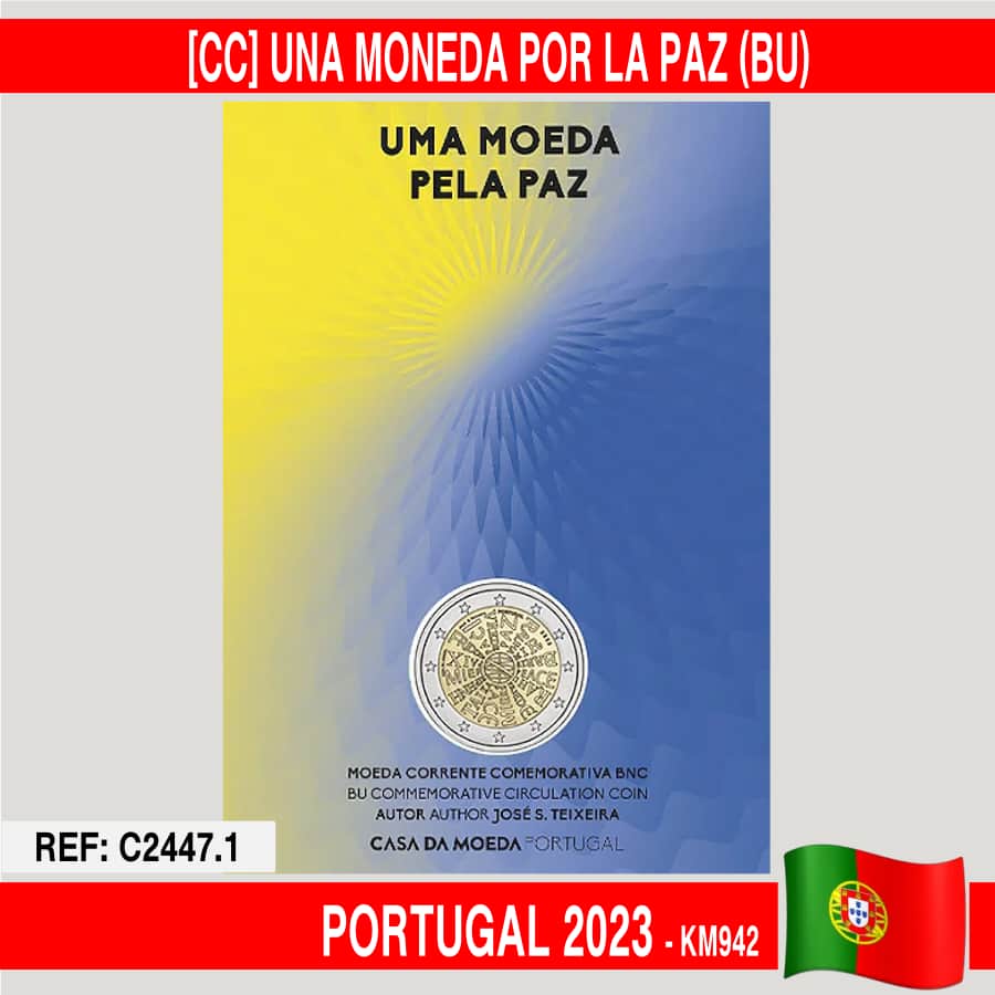 Portugal 2023 [CC] 2€. Eine Friedensmünze (BU)