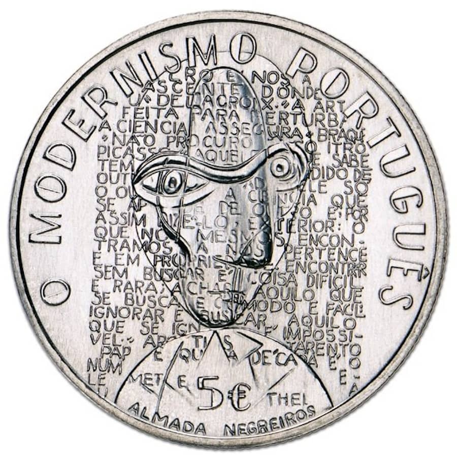 5 €, Portugal 2016. Modernismoa (BU)