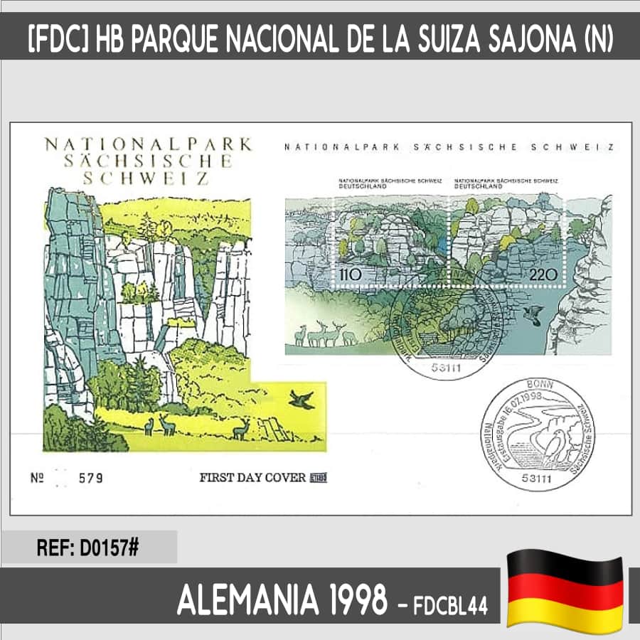 Alemania 1998 [FDC] Parque Nacional de la Suiza Sajona (N)