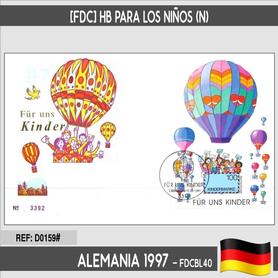 Alemania 1997 [FDC] HB Para los niños (N)