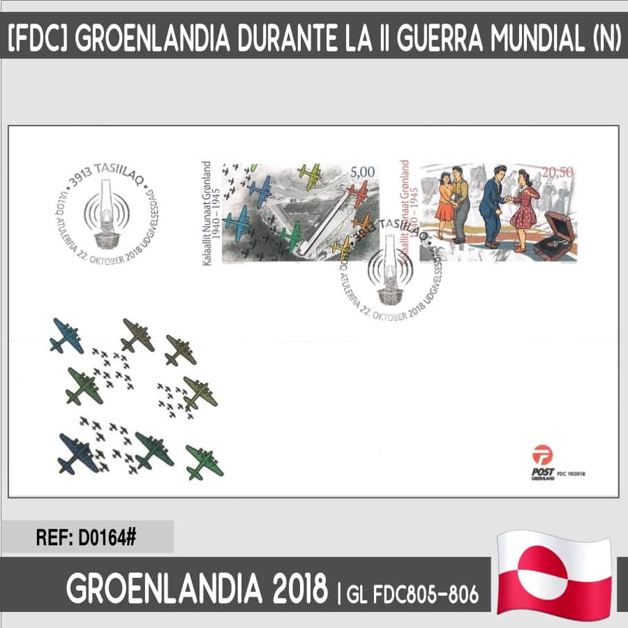 Groenland 2018 [FDC] Groenland pendant la Seconde Guerre mondiale (N)