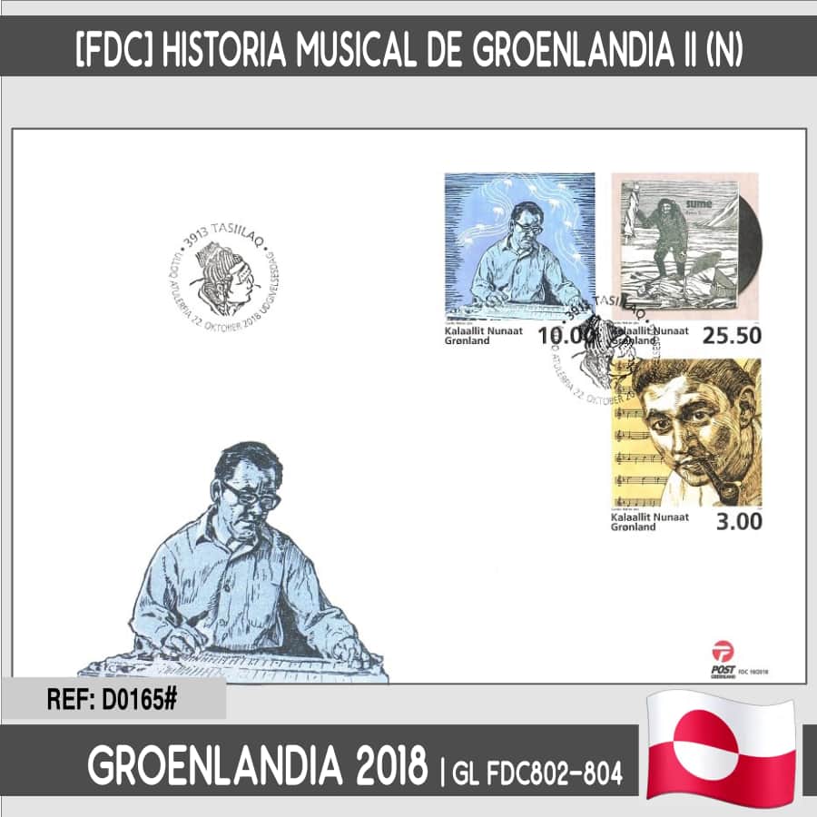 Greenland 2018 [FDC] History of Music in Greenland II (N)