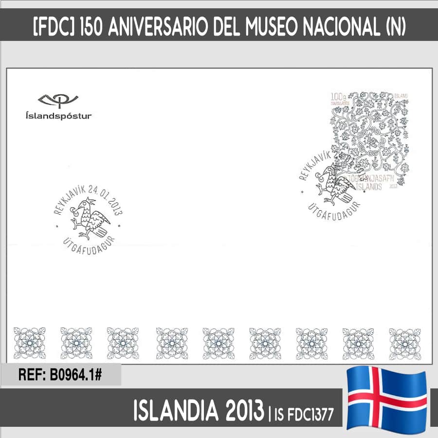 Iceland 2013 [FDC] CL Anniversary of the National Museum (N)