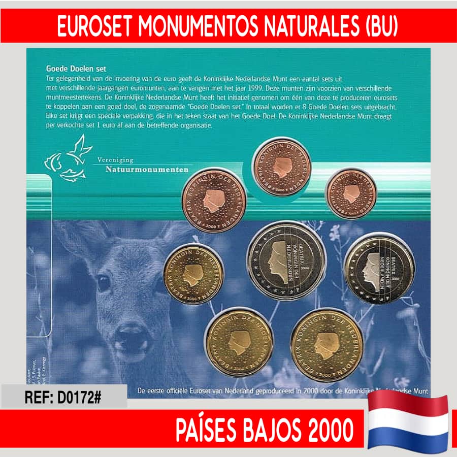 Netherlands 2000. Official set Euros (BU)