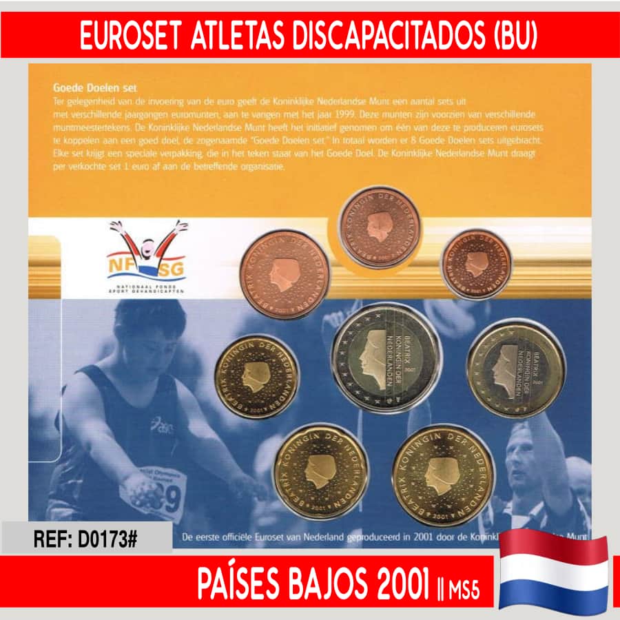 Niederlande 2001. Offizieller Satz Euro (BU)