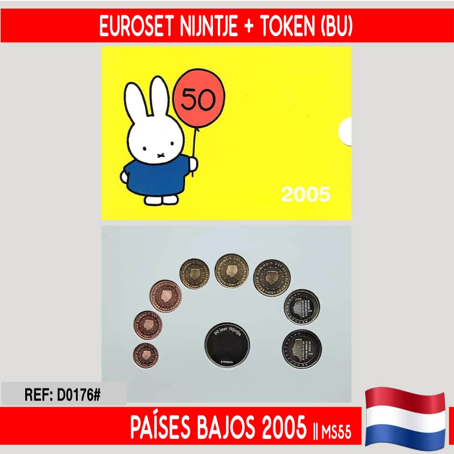 Netherlands 2005. Official set Euros Nijntje (BU)