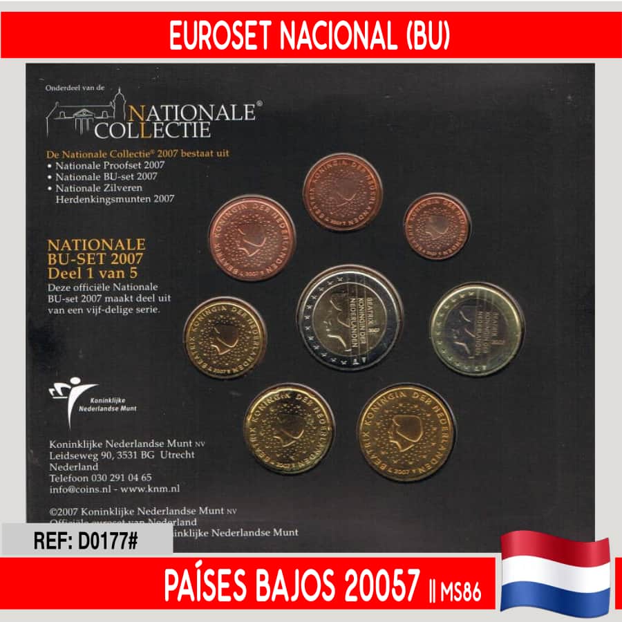 Netherlands 2007, Euroset National Collection (BU)