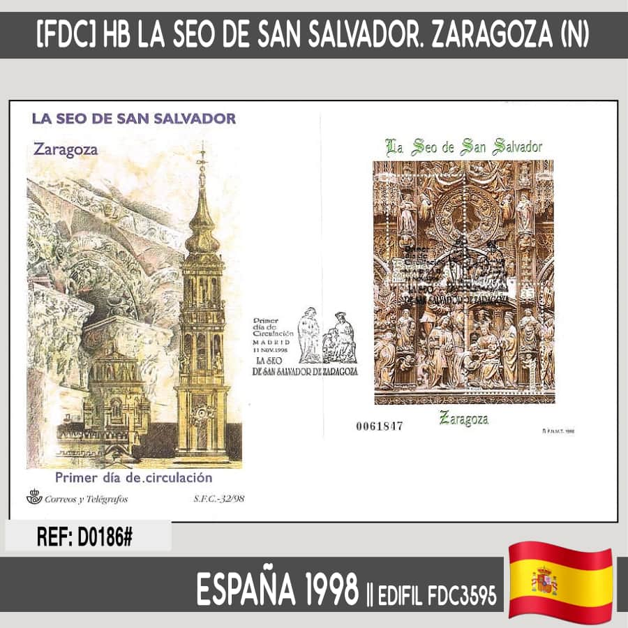 España 1998 [FDC] Exfilna 98. Catedral de Barcelona (N) (copia)