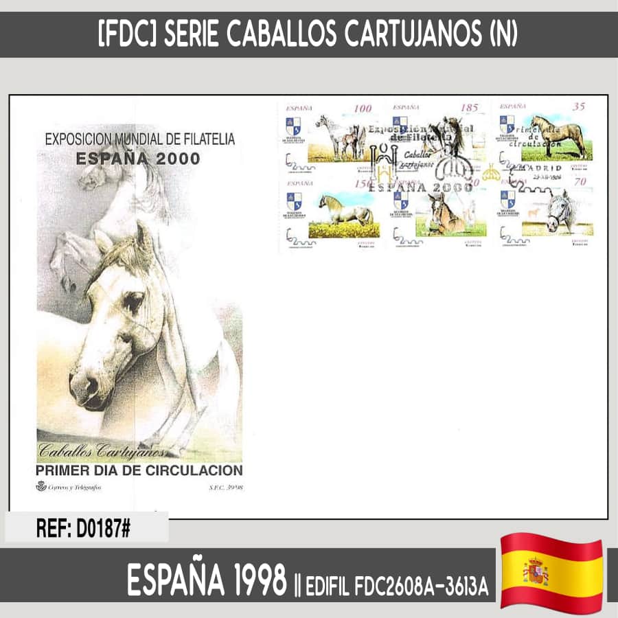 Spain 1998 [FDC] Carthusian Horses Series. Spain 2000 (N)