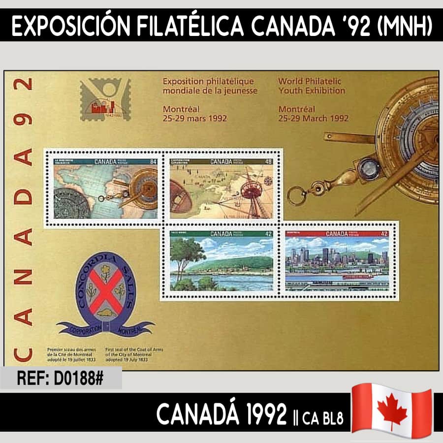 Canada 1992. HB Exhibition Canada 92 (MNH)