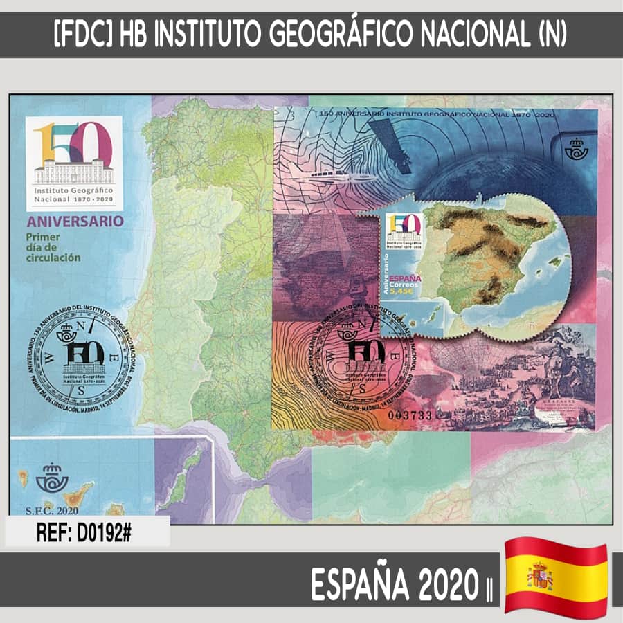 Spain 2020 [FDC] HB Anniversary National Geographic Institute (N)