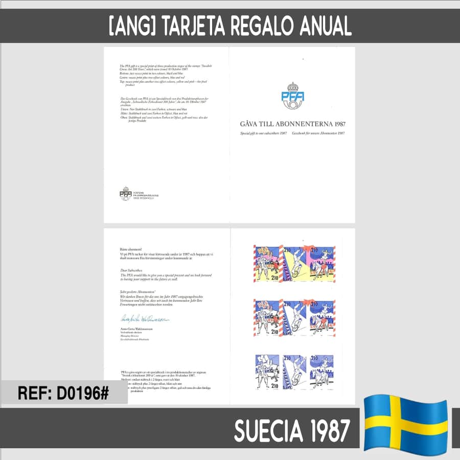 Suecia 1987 [ANG] Regalo anual 1987 (N)