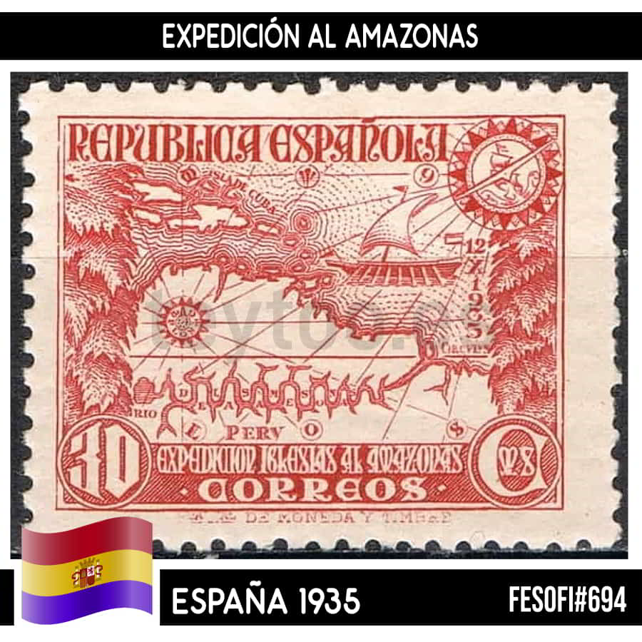 Spain 1935. Expedition to the Amazon (MNH) FE#694