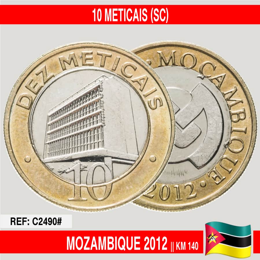 Mosambik 2012: 10 meticais (SC) KM-140