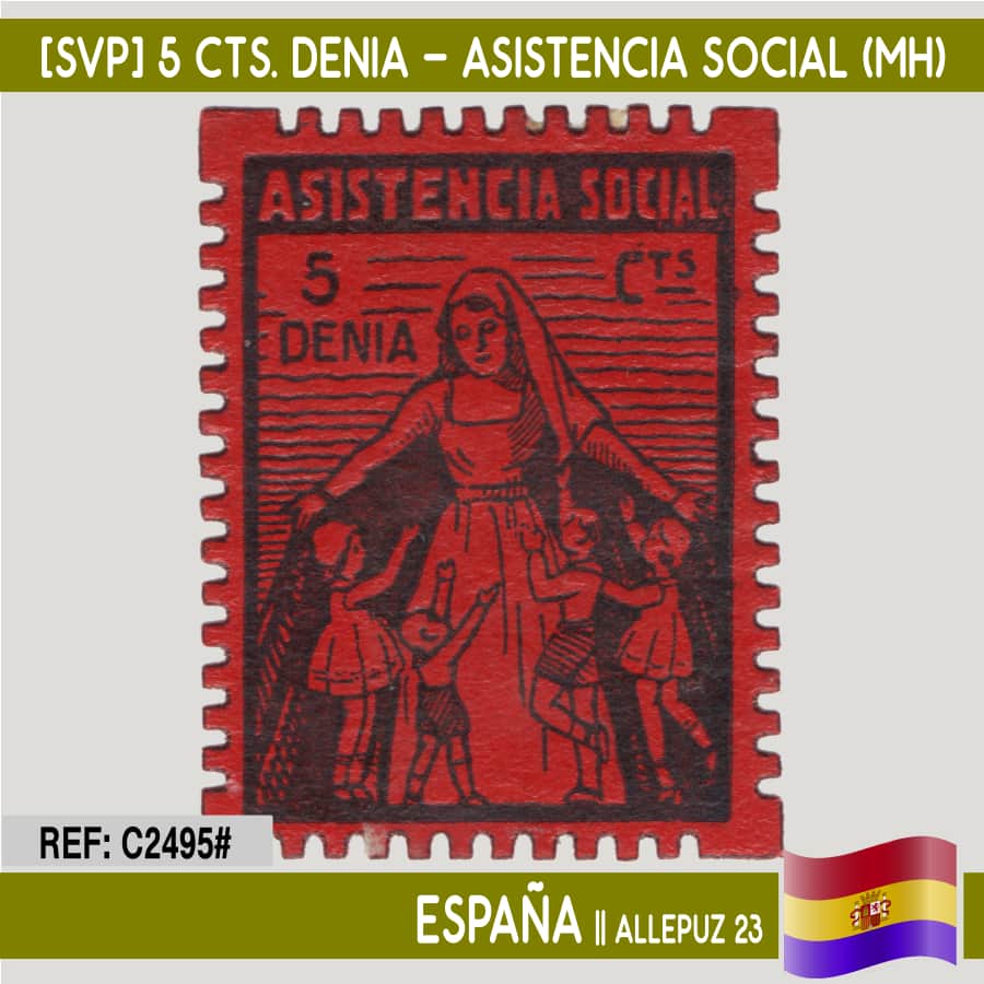 España [SVP] 5 cts. Denia. Asistencia Social (MH)