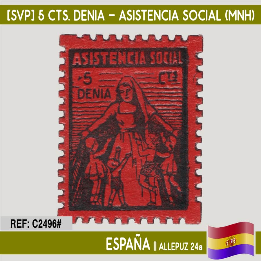 España [SVP] 5 cts. Denia. Asistencia Social (MH) (copia)