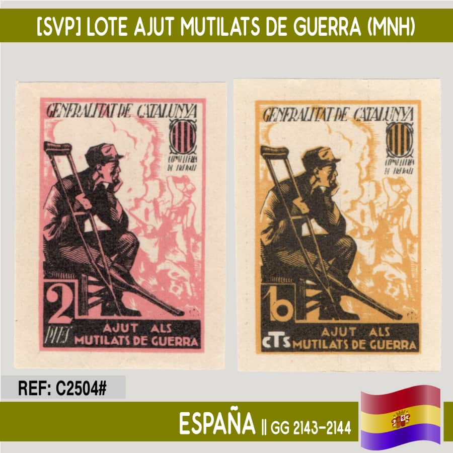 España [SVP] Lote Ajut als mutilats de guerra (MNH)