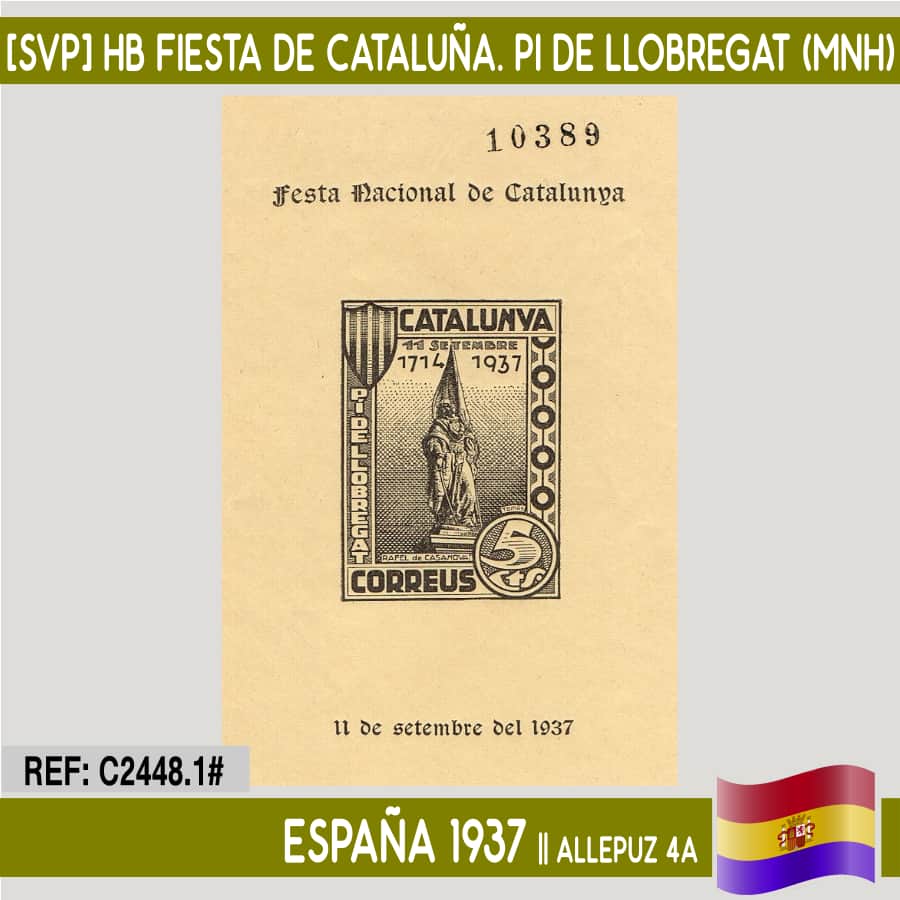 España 1937 [SVP] HB Fiesta nacional de Cataluña (MNH)