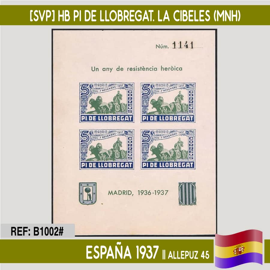 España 1937 [SVP] HB Pi de Llobregat. La Cibeles (MNH)