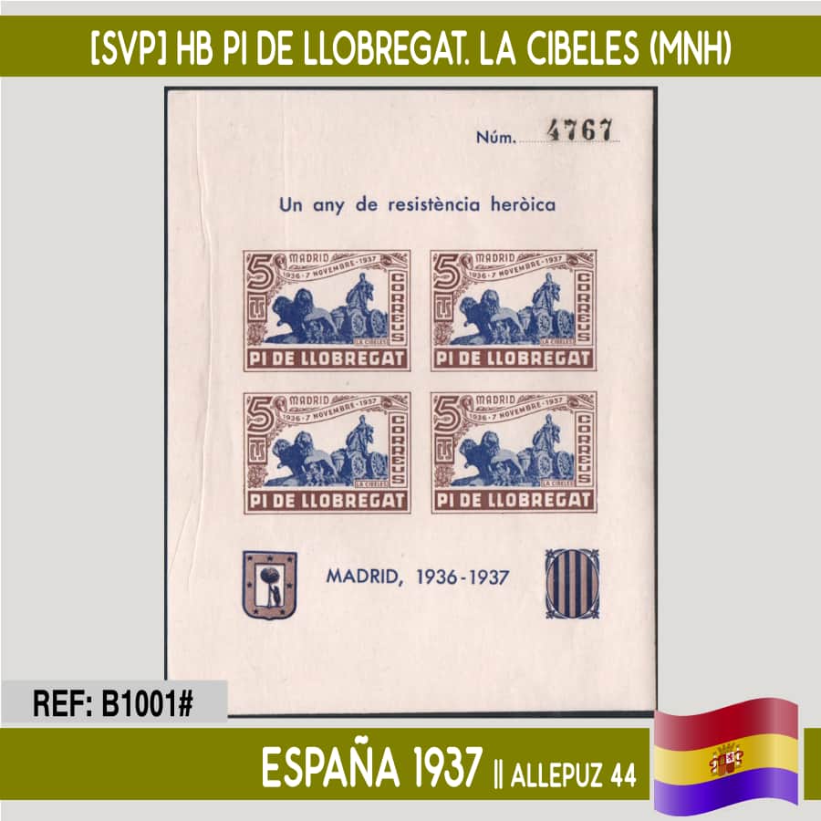 España 1937 [SVP] HB Pi de Llobregat. La Cibeles (MNH) (copia)