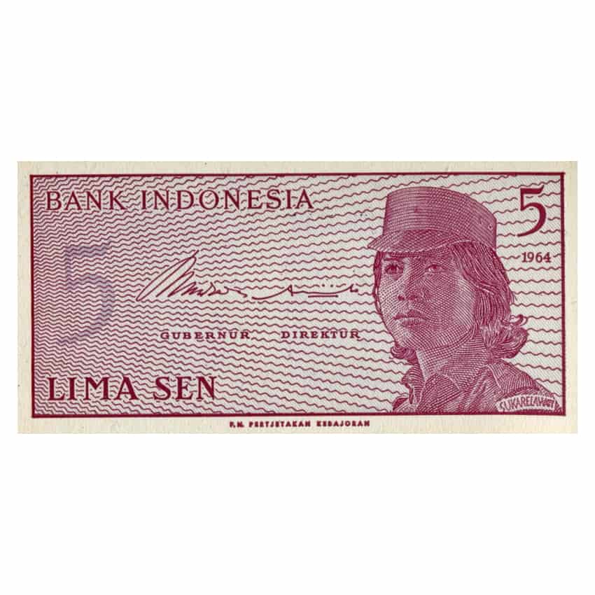 Indonesia 1964. 5 Sen (UNC) - P-91a