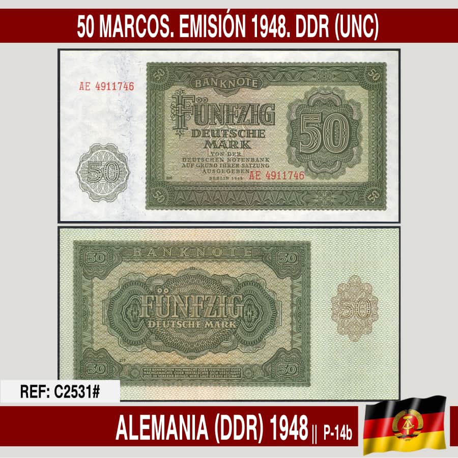 DDR 1948. 50 Marcos. Emisión 1948 (UNC) P-14b