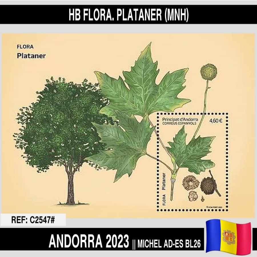 Andorra 2023 HB Flora, Platanus sp (MNH)