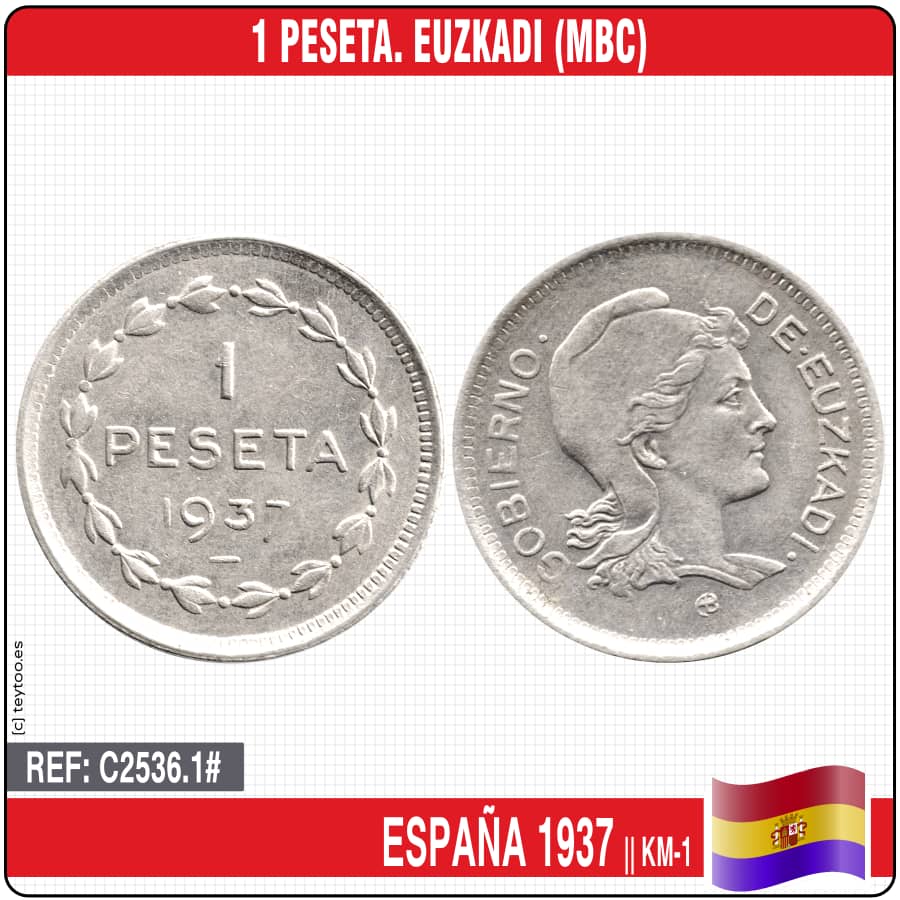  España 1937. 50 cts. II República (EBC) KM-754.1 (copia)