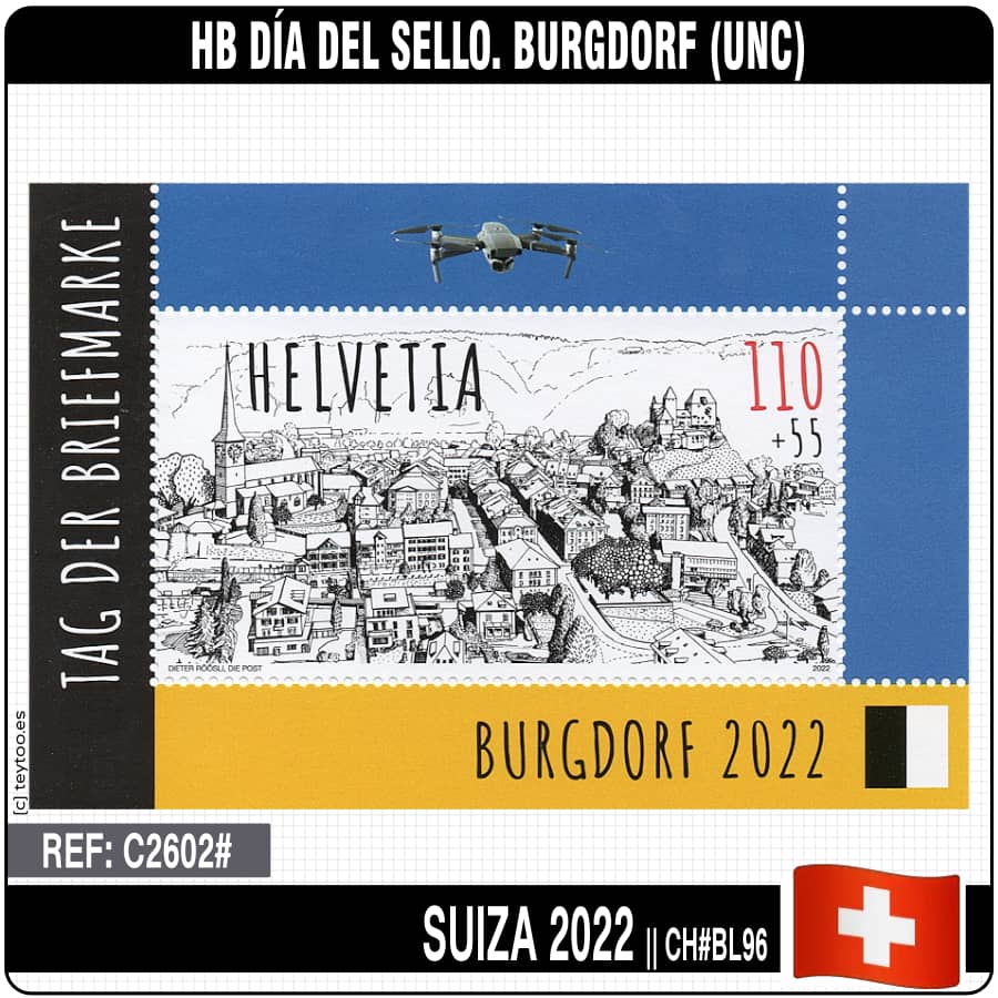 Suisse 2022. HB Jour du Timbre. Burgdorf (MNH) MI#BL96