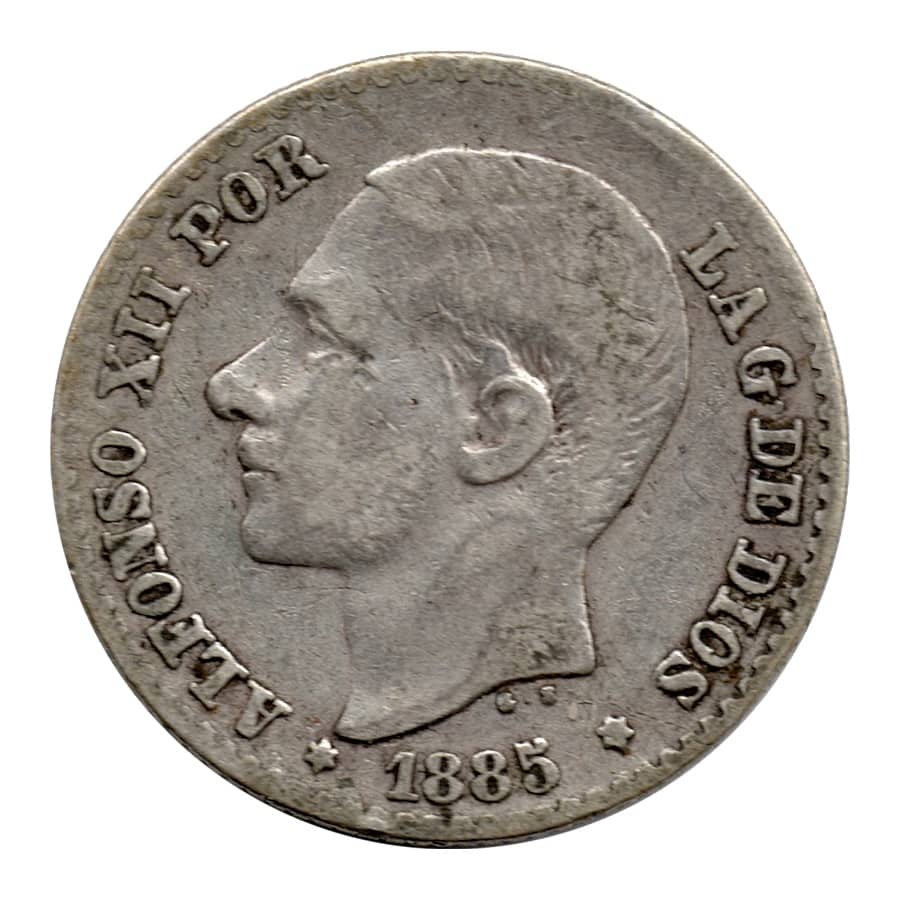 España 1885 [MND] 50 céntimos Plata. Alfonso XII (BC)