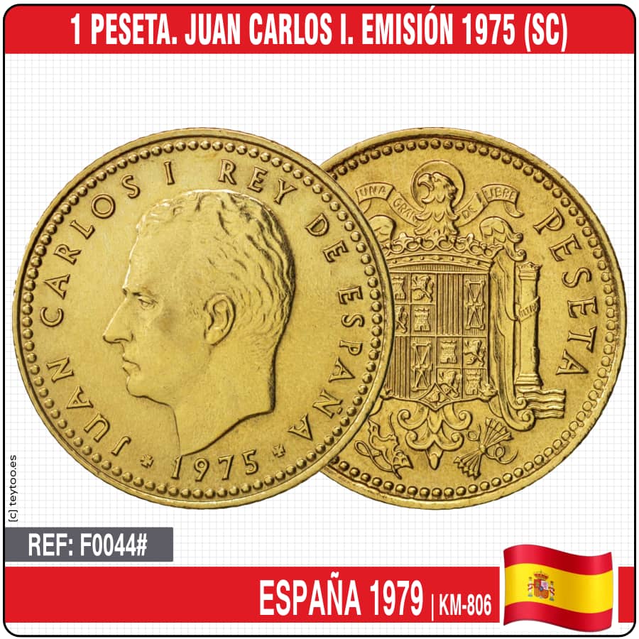 España 1979. 1 peseta. Juan Carlos I (SC) KM-806