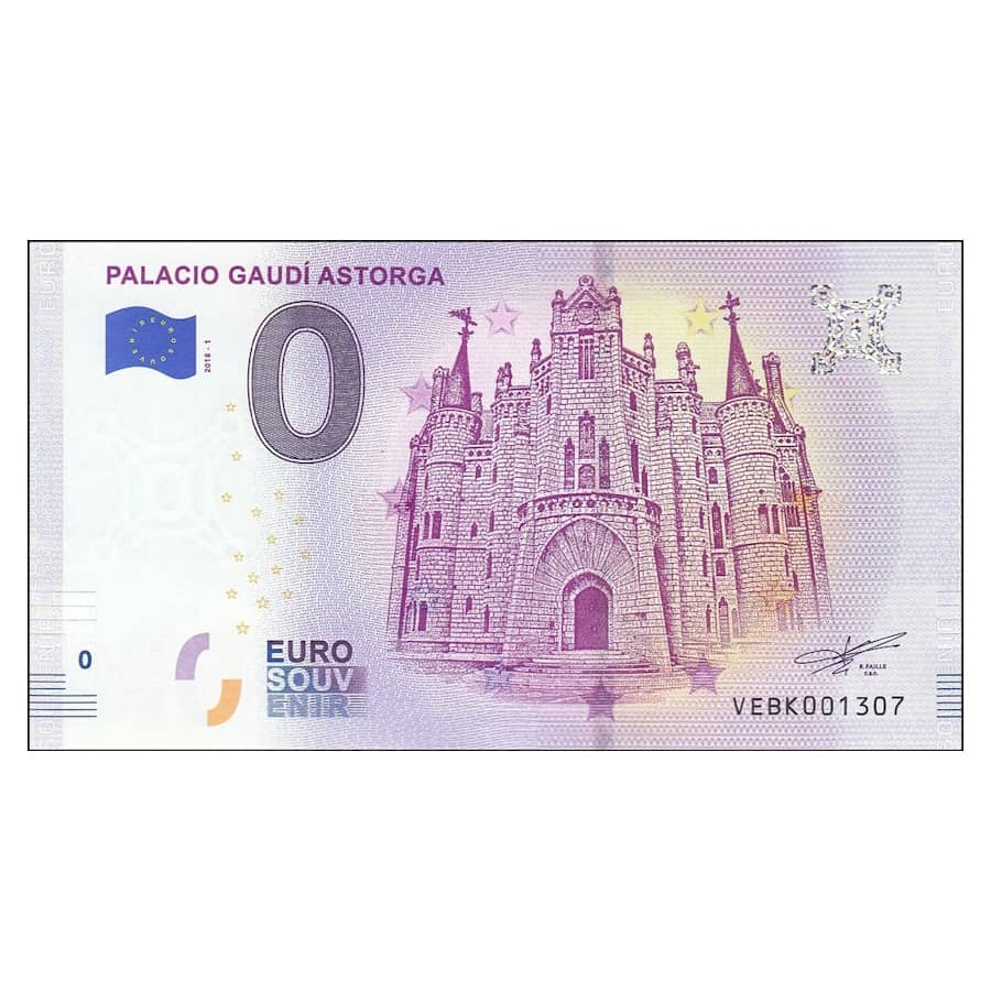 0 Euro. Spanien. Astorga. Palacio Gaudí (SC) 2018-1A