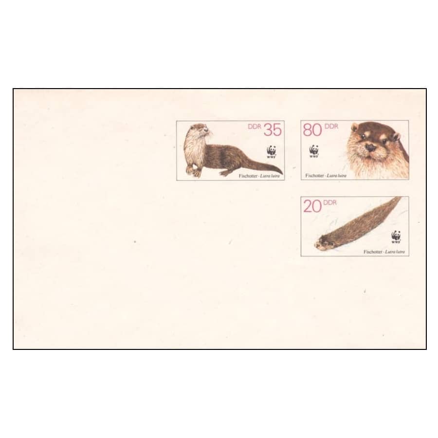 DDR 1987 [ENP] Enteiro Postal Nutria - WWF (M)