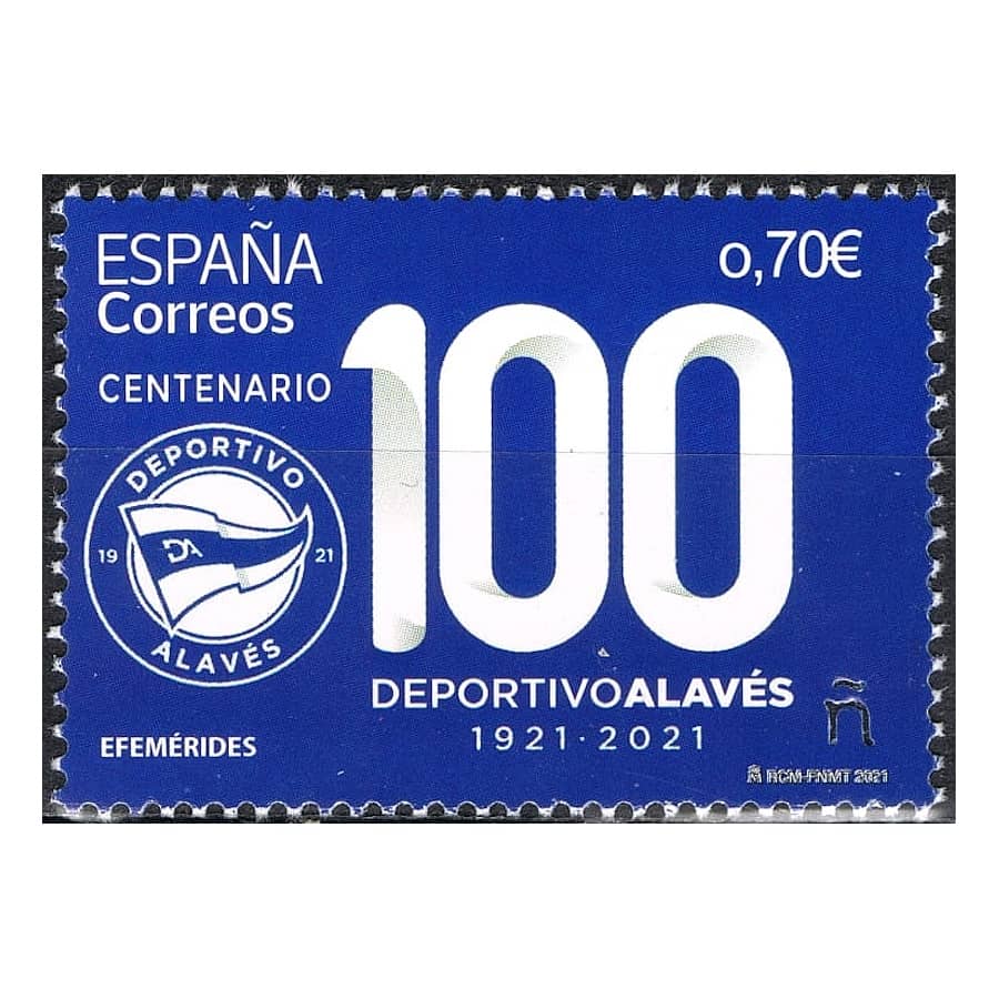 España 2021 [SLL] Fútbol. Clubes centenarios. Alavés (MNH)