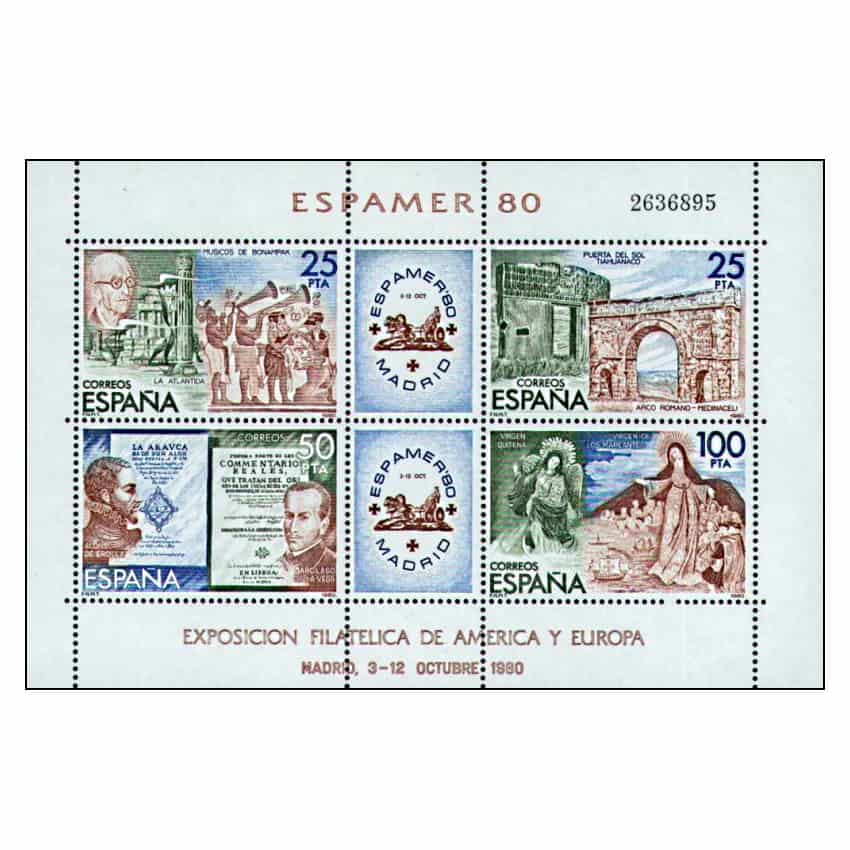 España 1980 [SLL] HB Exposición Espamer 1980 (MNH)