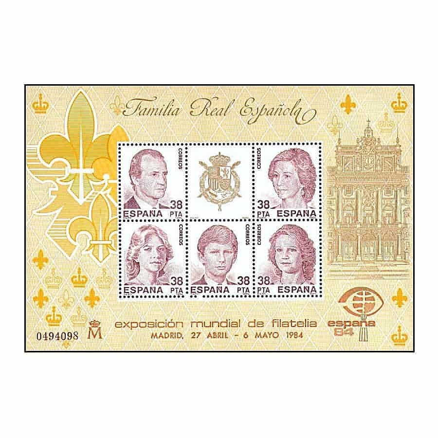 Espagne 1984 [SLL] HB Exposition Philatélie Espagne '84. Famille royale (MNH)