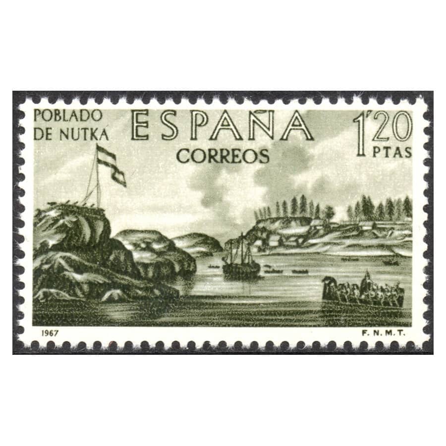 España 1967 [SLL] 1,20 pts. Poblado de Nutka (MNH)